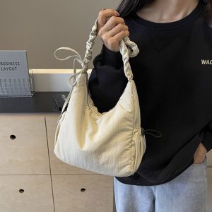 Canvas Shoulder Cotton-padded Casual Messenger Bag