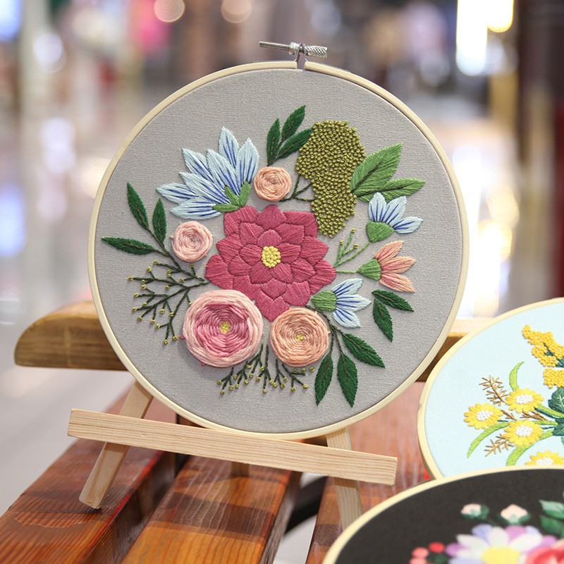 Handmade Diy Hanging Painting Three-dimensional Flower Sewing Kit
