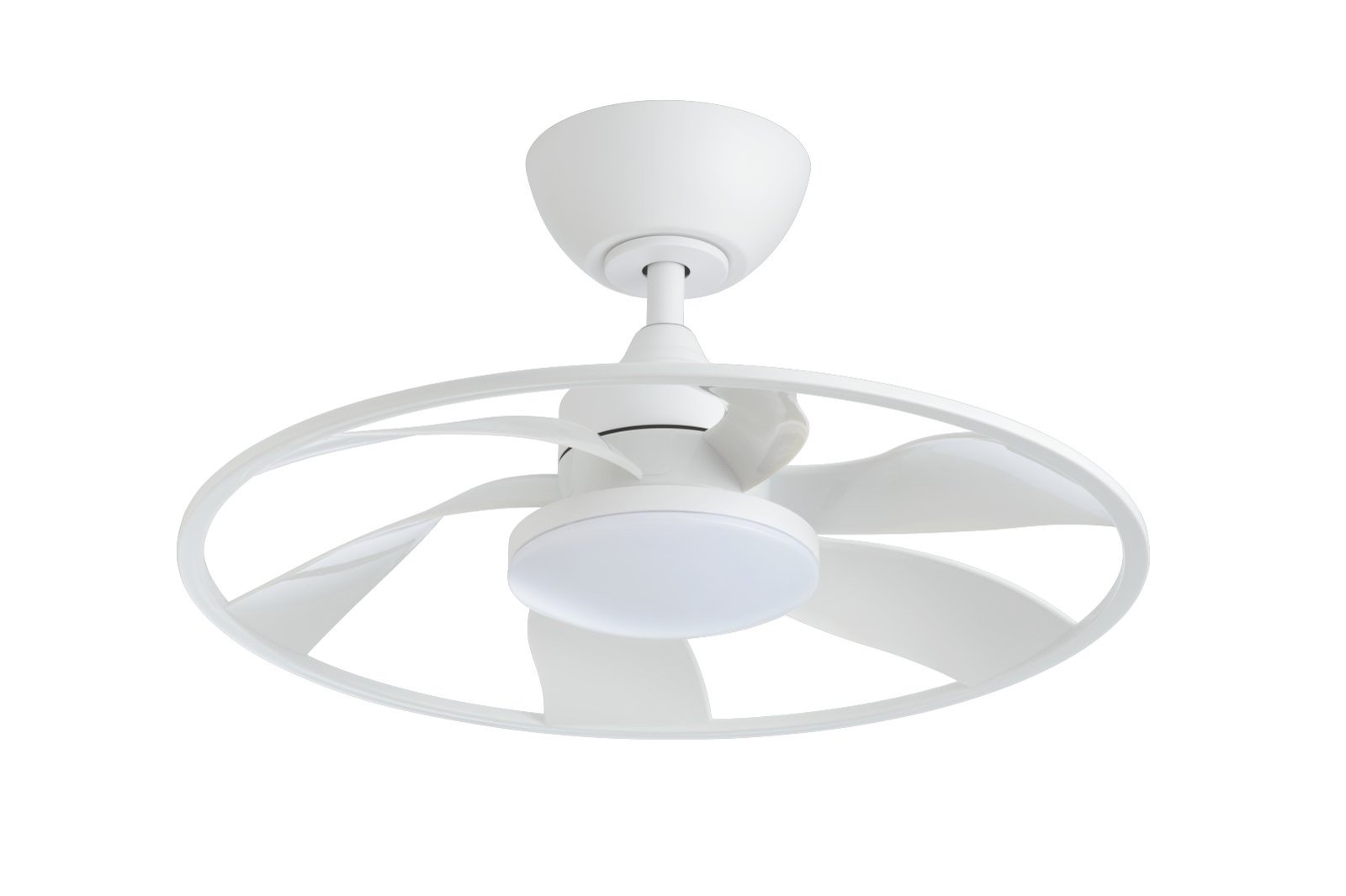 Light Pro 22 In. LED Indoor Matt White Smart Ceiling Fan With DC Motor