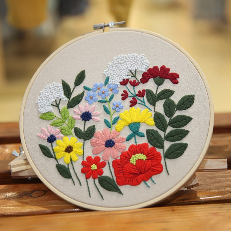 Handmade Diy Hanging Painting Three-dimensional Flower Sewing Kit