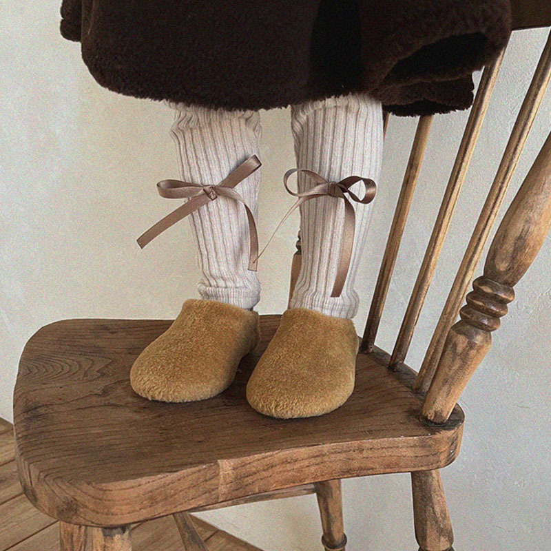 Bow Cotton Cute Trendy Sunken Stripe Leggings Crawler