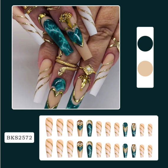Ballet Wave Line Detachable Finished Product Nail Stickers