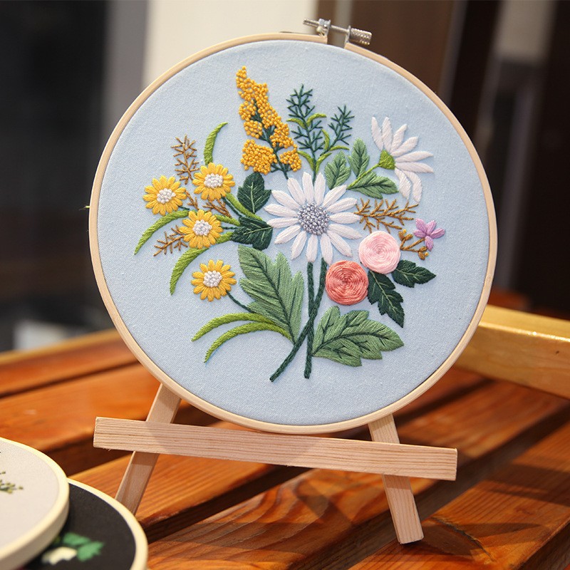 Handmade Diy Hanging Painting Three-dimensional Flower Sewing Kit