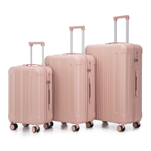 20 24 28 3 Pcs Set In ABS Spinner Wheel Luggage, Carry On Suitcase, Matching Color, TSA Combination Lock