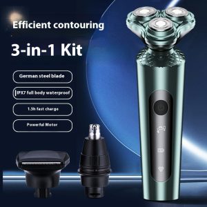 Three-in-one Multifunctional High-power Washing Electric Shaver