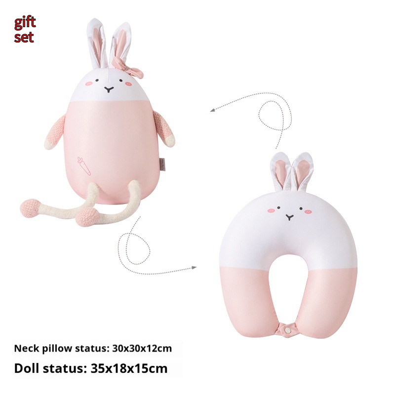 U-shaped Foam Particles Office Siesta Neck Pillow