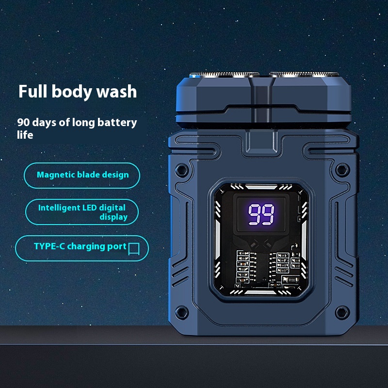 Portable Intelligent Digital Display Magnetic Electric Shaver
