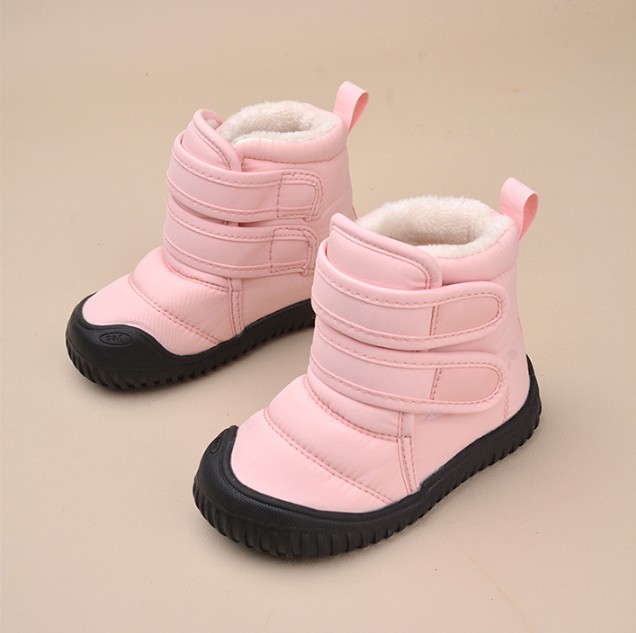 Children's Winter New Velcro Plus Velvet Snow Boots