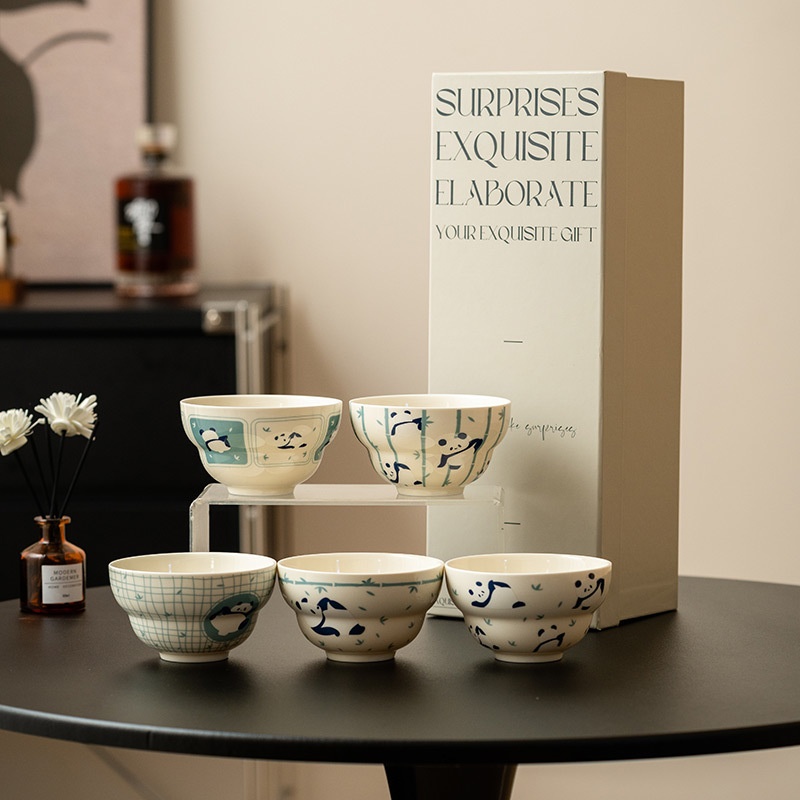 Creative Cartoon Household Panda Ceramic Bowl
