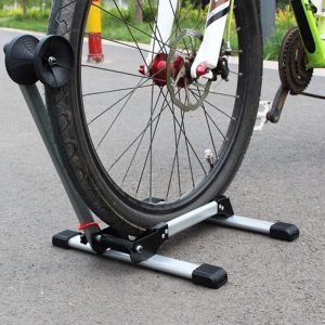 Folding BIKE STAND Portable Bicycle Floor Ground Parking Holder Storage Rack H