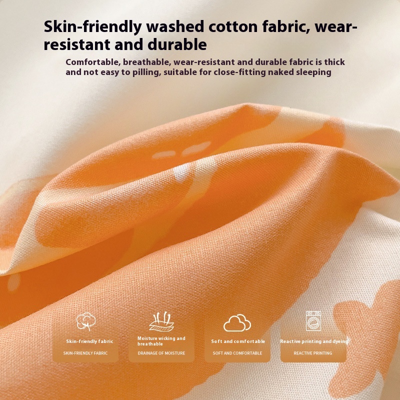 Summer Washed Cotton Bed Sheet Student Dormitory