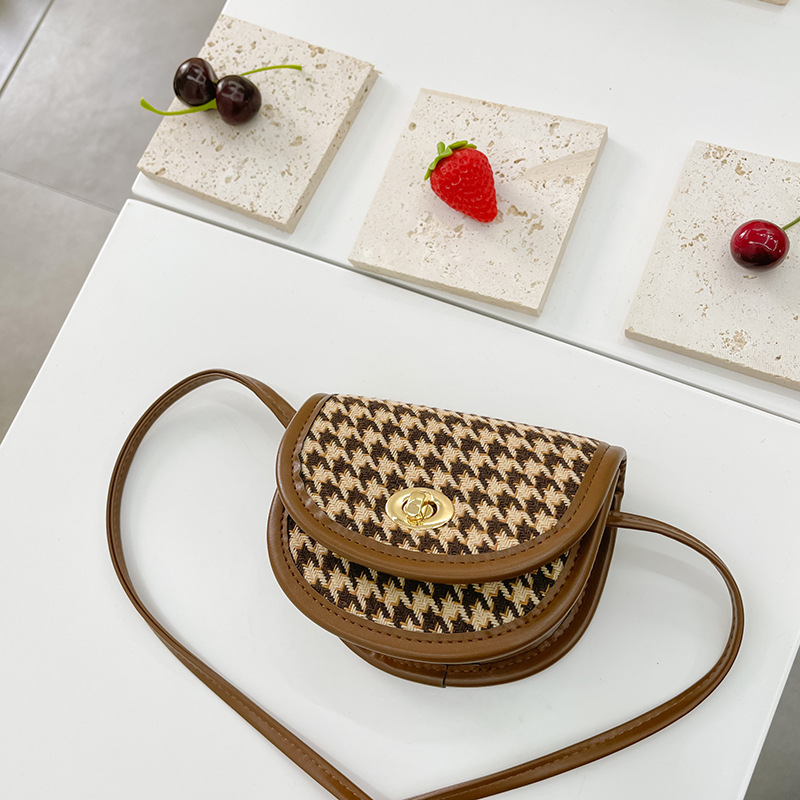 Children's Bags Checkerboard Stylish Good Texture