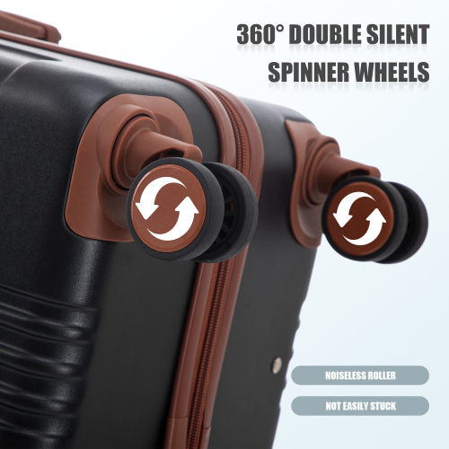 20 24 28 3 Pcs Set In ABS Spinner Wheel Luggage, Carry On Suitcase, Matching Color, TSA Combination Lock