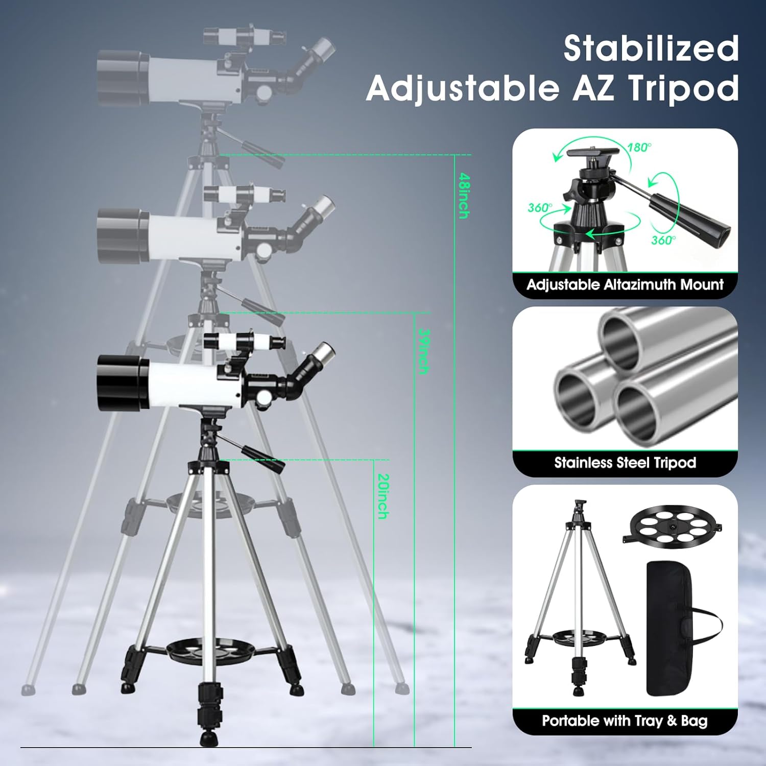 Astronomical Refracting Telescope Suitable For Children, Adults And Beginners, Multi-coated And Wireless Remote Control