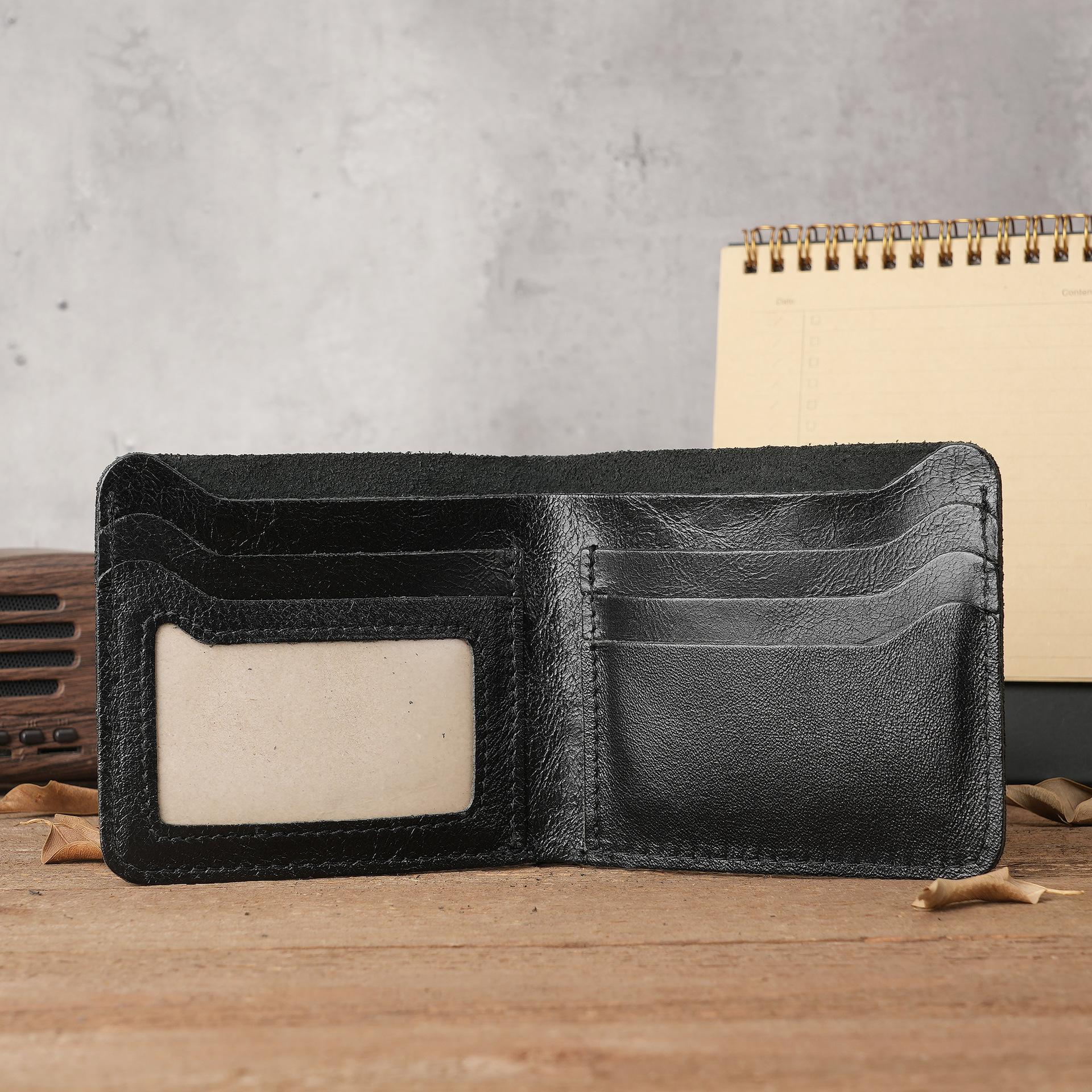 Men's Crazy Horse Leather Wallet European And American Retro