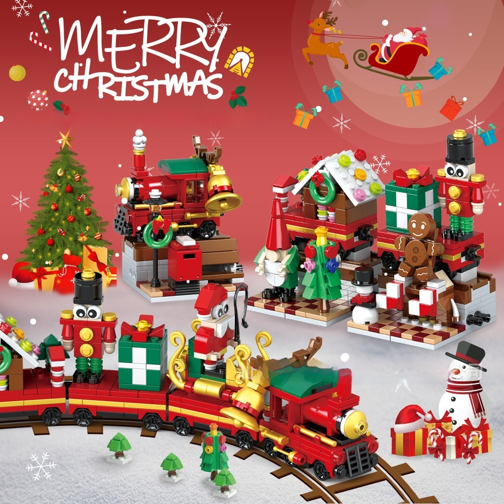 24 Grid Christmas Scene Building Blocks Blind Box Compatible