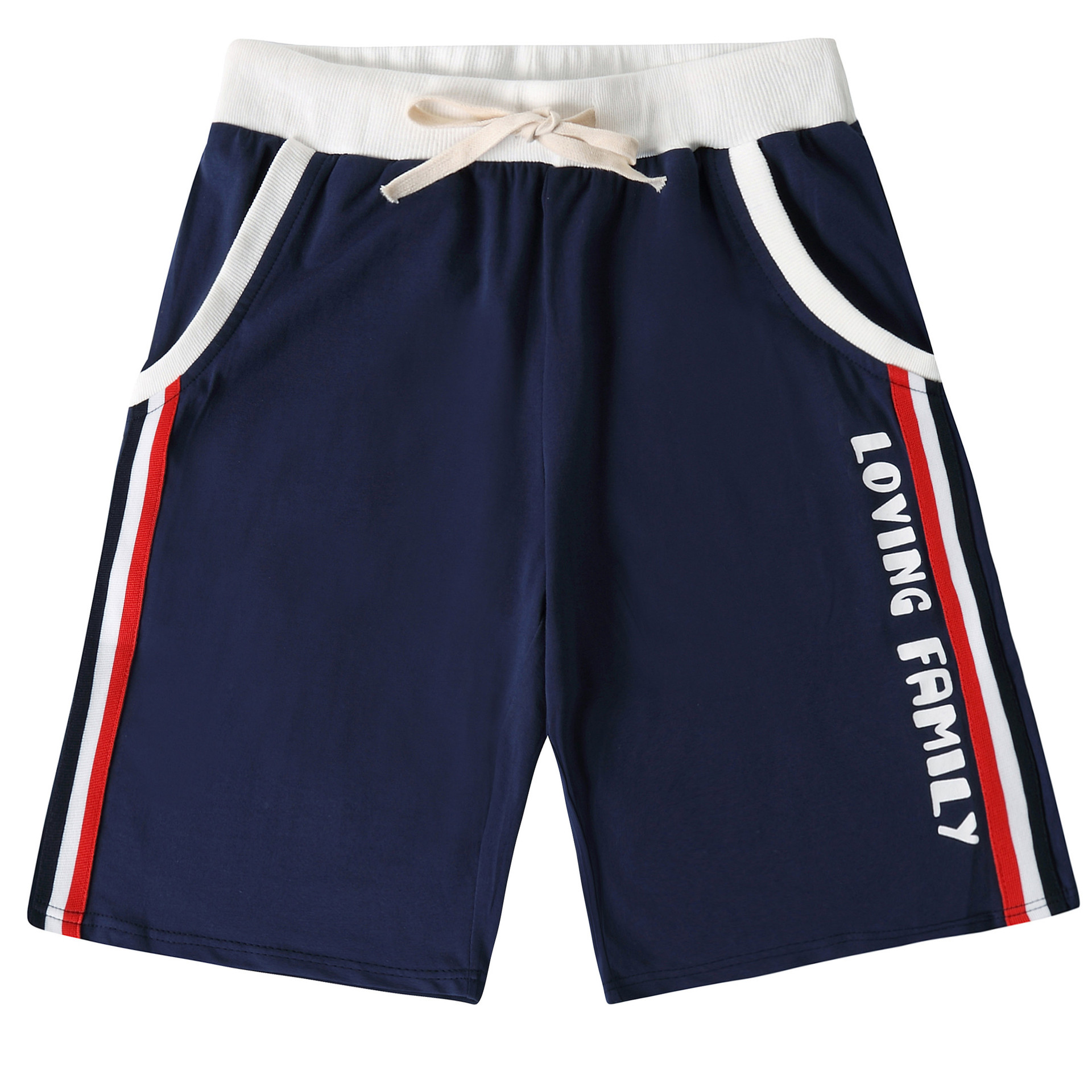 Color Matching Pocket Family Suit Parent-child Short Sleeve T-shirt