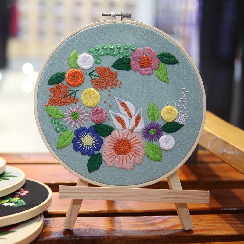 Handmade Diy Hanging Painting Three-dimensional Flower Sewing Kit