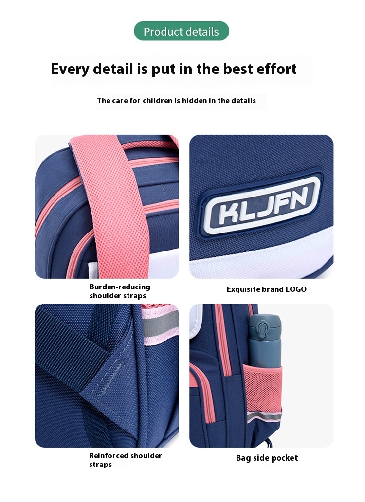 Children's Trolley Lightweight Shoulder Pad Wear-resistant Large Capacity Spine Protection Backpack Waterproof