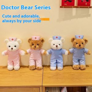 Creative White Coat Medical Bear Doll Plush Toys