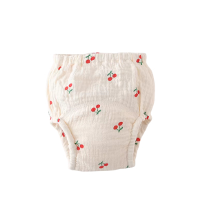 Korean Style Cotton Baby Training Learning Gauze Diaper Pants