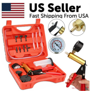 Hand Held Vacuum Pressure   Tester Set Brake Fluid Bleeder Bleeding Kit   Box