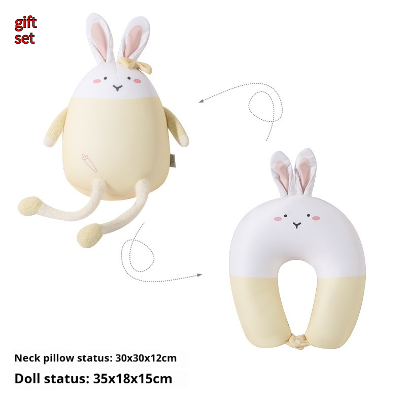 U-shaped Foam Particles Office Siesta Neck Pillow