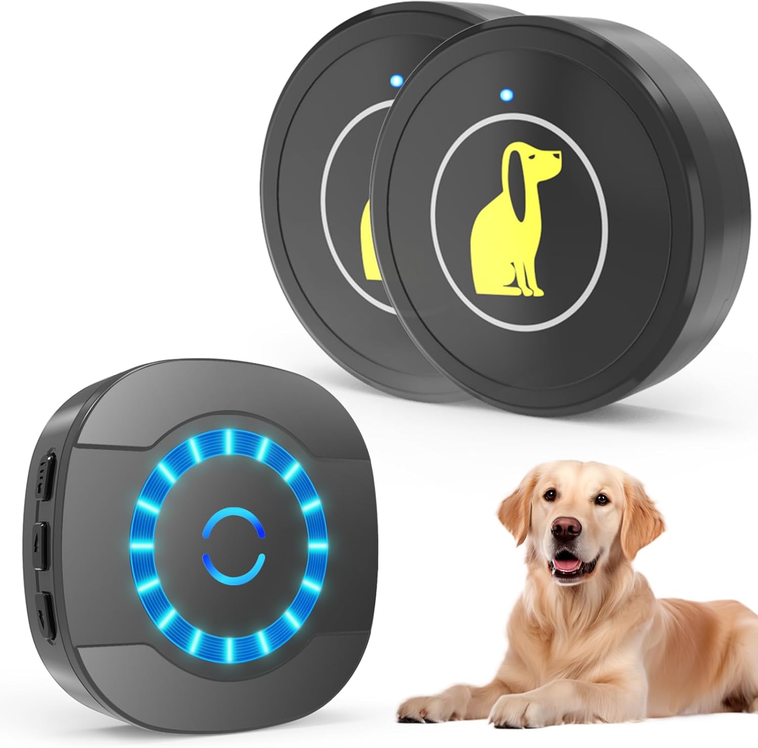 Dog Door Bell, Dog Bell For Training Doggie Door Bell For Dog Puppy Training Sliding Door,Go Outside Doorbell And Waterproof Touch Button