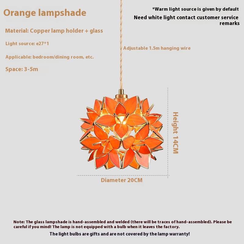 Stained Glass Chandelier Hanging Line Lamp