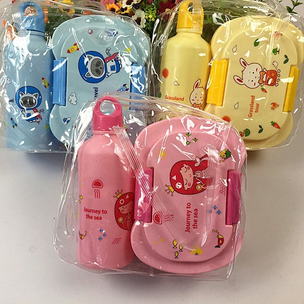 Cartoon Plastic Lunch Box Kettle Suit Available No Fresh And Adorable Fun Kangyuan Plastic