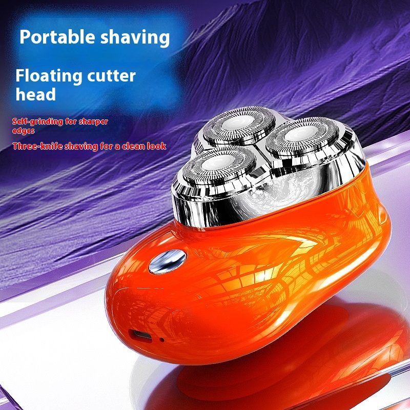 Electric Magnetic Suction Floating Three-blade Shaver