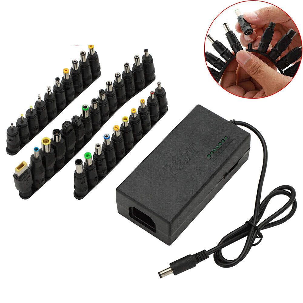96W 34 Sizes Heads Adapter Universal AC DC Power Supply Charger Multi Laptop PC