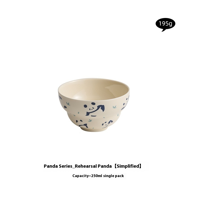 Creative Cartoon Household Panda Ceramic Bowl