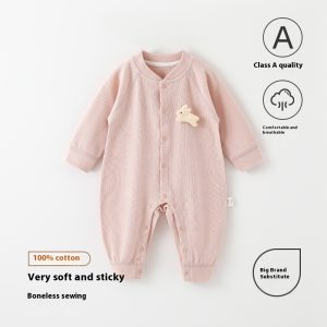 Baby Spring And Autumn Class A Cotton Jumpsuit