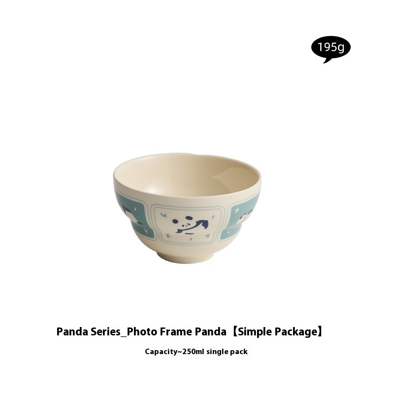 Creative Cartoon Household Panda Ceramic Bowl