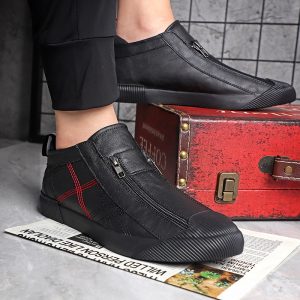 Leather Shoes Breathable Casual Fashion Low-top Sneakers