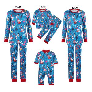 Parent-Child Christmas Pajamas Home Wear Suit Printing