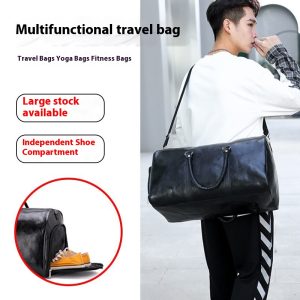 Pu Retro Business Traveling Luggage Bag Large Capacity Short Trip Bag