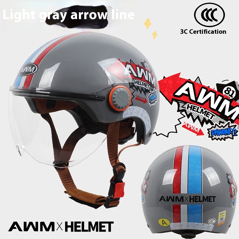 Cute Cartoon Windproof Sunscreen Electric Car Helmet