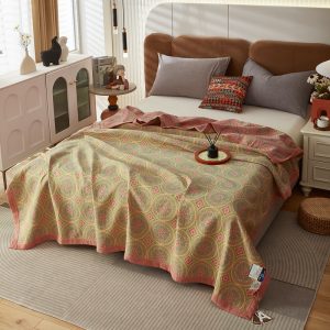 Bedspread Three-layer Yarn Cover Blanket Soft And Breathable Airable Cover