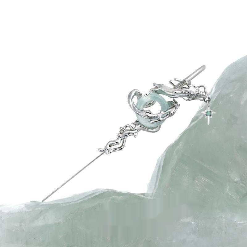 Youlong Puncture Auricular Needle Design New Chinese Sweet Cool Hot Girl Earrings