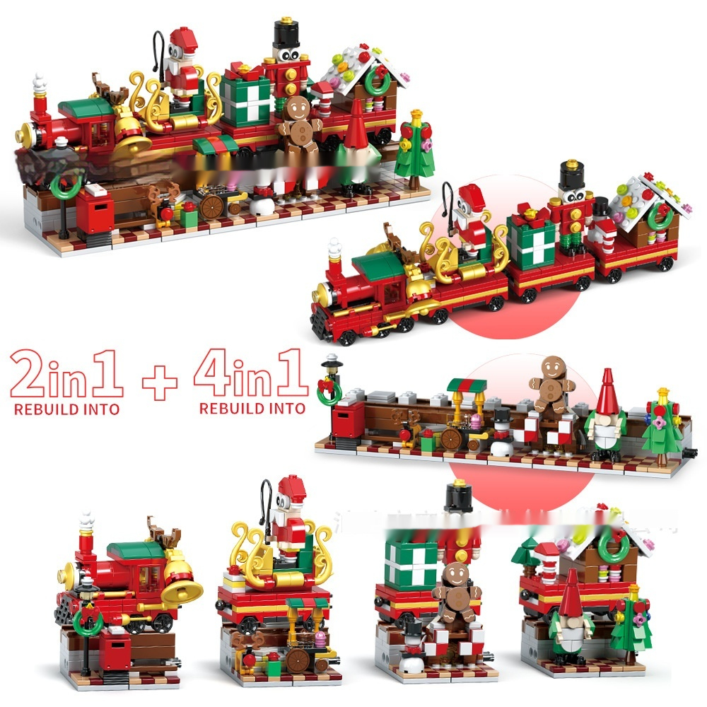 24 Grid Christmas Scene Building Blocks Blind Box Compatible