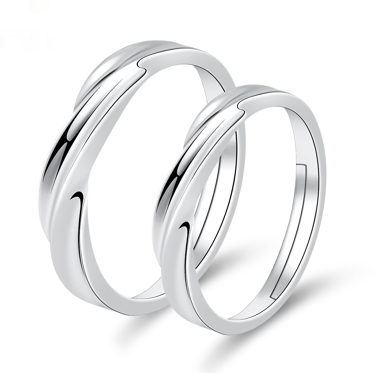 Moissanite Engagement Couple Couple Rings