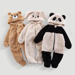 Boys And Girls Jumpsuit Thermal Pajamas