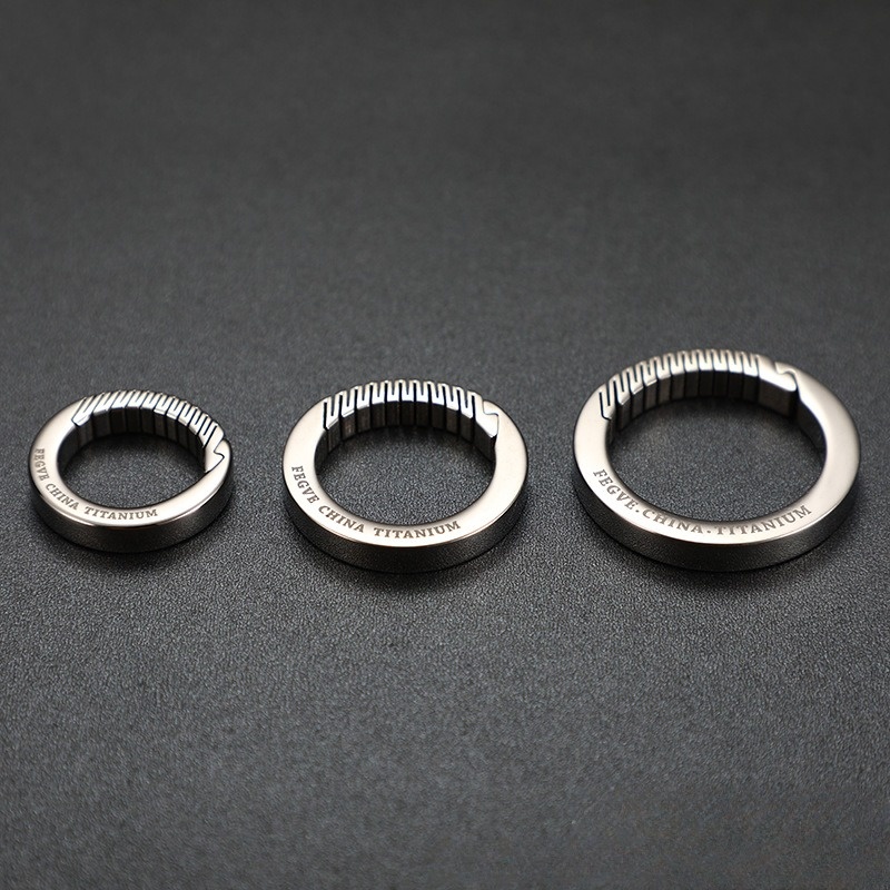 Titanium Alloy Waist Hanging Curved Surface Car Key Ring