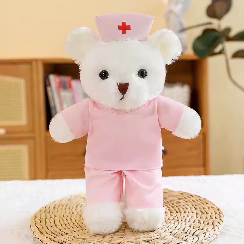 Creative White Coat Medical Bear Doll Plush Toys