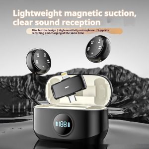 Magnetic Button Wireless Lavalier Microphone