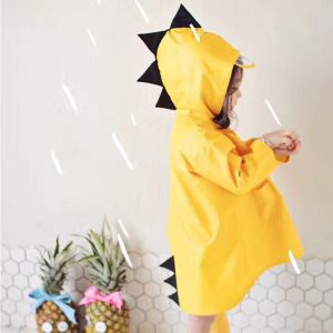 Children's Fashion Cute Simple Dinosaur Shape Raincoat