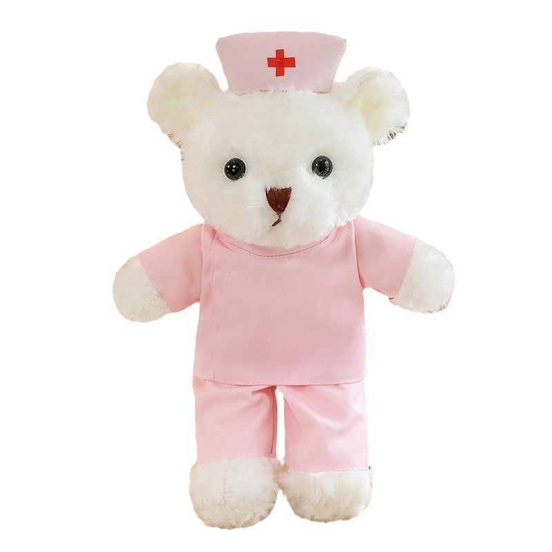 Creative White Coat Medical Bear Doll Plush Toys