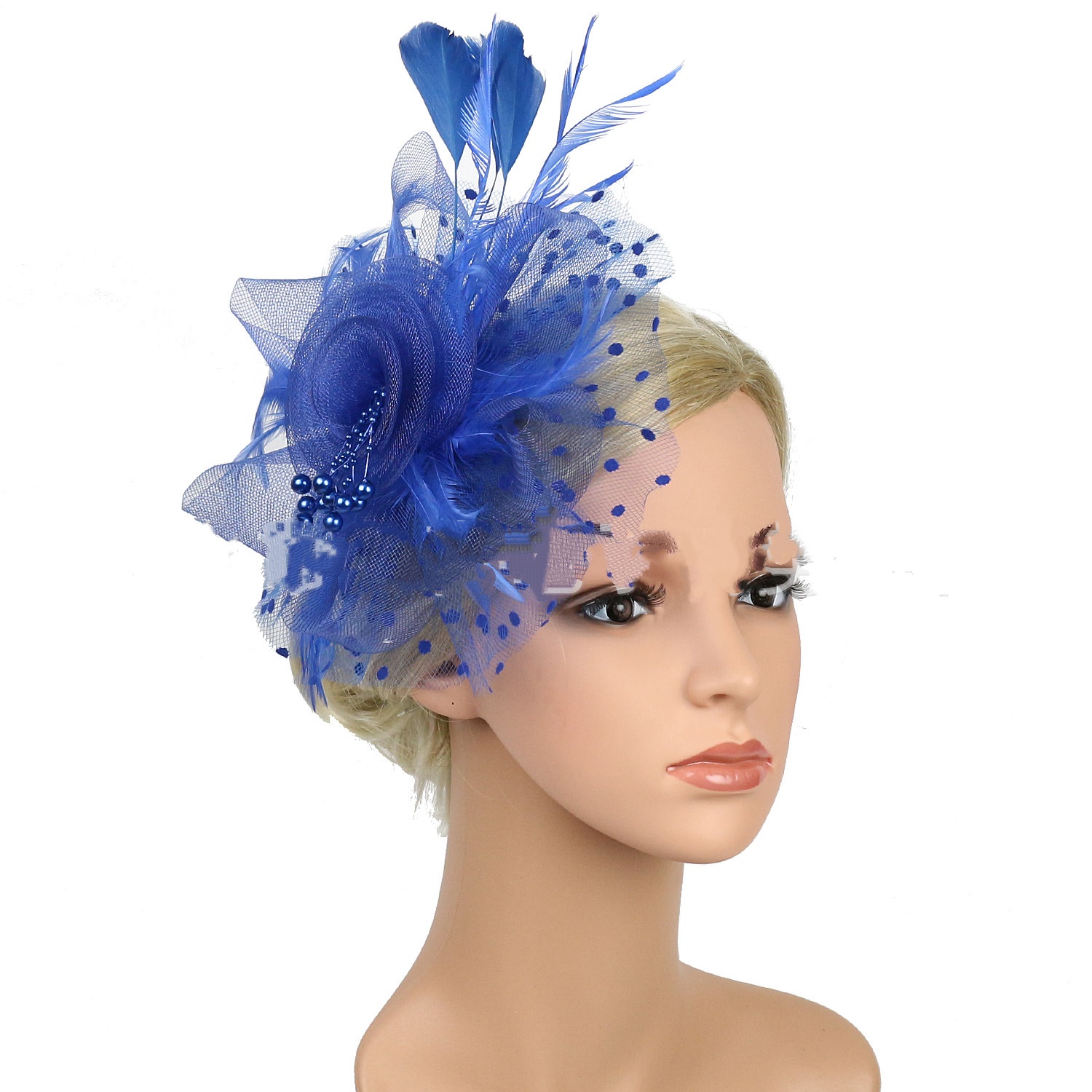 Headwear Bridal Hair Accessories Mesh Billycock Headband